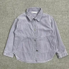 キッズトップス ザラキッズ ラベンダー コーデュロイ シャツ