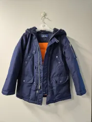 ポロラルフローレン ネイビー フード ダウン アウター