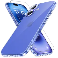 【新品】 iPhone16 用 ケース クリア 耐衝撃 ガラスフィルム付き アイフォン16 用 ケース 米軍MIL規格 耐久性 黄ばみ防止 アイホン16 用 スマホケース ワイヤレス充電対応 あいほん16用 スマホケース SGS認証 あいふぉん16 用 カ 1