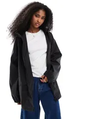 エイソス レディース アウター ジャケット・ブルゾン コート ASOS DESIGN rubberized rain coat Black ブラック