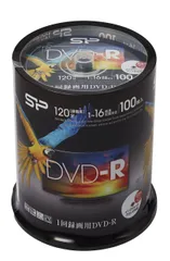 新品 シリコンパワー 1回録画用 DVD-R 1-16倍速 ホワイトワイドプリンタブル 100枚スピンドル SPDR120PWC100S