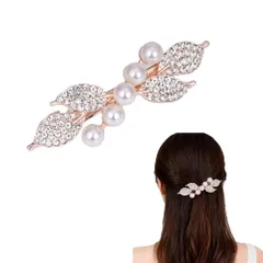 【在庫処分】卒業式 結婚式 髪飾り キラキラ ヘアアクセサリー 髪留め ラインストーン ヘアピン レディース パール ヘアクリップ バレッタ