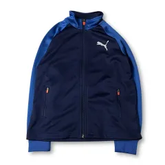 プーマ キッズ ネイビー ブルー ジャージ ジップアップ 130