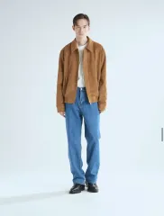 ジプリースタティック スウェード ジャケット ブラウン