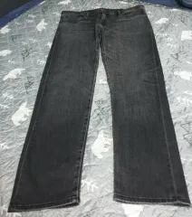 UNIQLO ユニクロ ジーンズ ウォッシュ ブラックデニムパンツ (40)