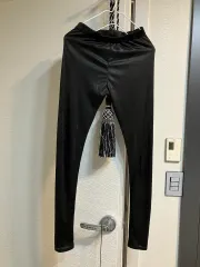 ブラック光沢レギンス x2