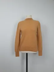 1077 AtG ウール 100% ラウンドネックニット 黄色66