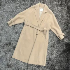 VISITINNEWYORK オーバーサイズ ベルト付き ダブル ロングコート (FFF)