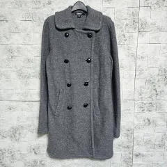 DKNY グレー ウール ダブルコート