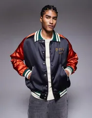 デウス エクス マキナ メンズ アウター ジャケット・ブルゾン ジャケット Deus Ex Machina off beat souvenir varsity jacket and orange Muのサムネイル