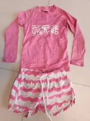 YVONNEB ラッシュガード 上下セット 2T ピンク