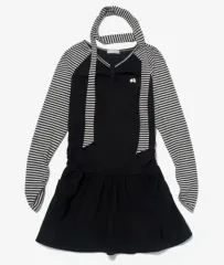 ハグユアースキン ストライプ ヘンリーネック ONE PIECE ドレス マフラー セット