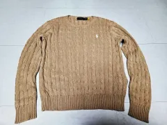 ポロ ベージュ ケーブル編み ニット ウィメンズM ホログラムタグ ポール1273