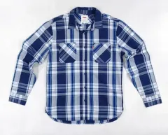 リーバイス ブルー シャツ チェック柄 M