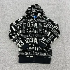 90 アディダス ボア フリース フード ジップアップ 0109T1