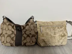 Coach ショルダーバッグ ベージュ/ブラウン2点セット