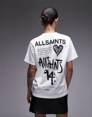 オールセインツ レディース トップス Tシャツ グラフィック AllSaints graphic poster boyfriend fitshirt Optic white ホワイトのサムネイル