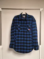 トミーヒルフィガー ブルー CHECK シャツ ジャケット