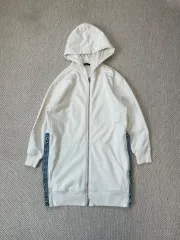 DIESEL サイド デニム エンブロイダリー デザインテープ ロング WHO ジップアップ J03855