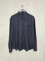 H&M(エイチアンドエム) ネイビー 冬 チェック シャツ シャツ ルーズフィット 男性 105 1226