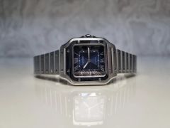 カルティエ サントス デニム文字盤 Mサイズ スチール 25年11月 レシート フルセット