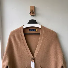 15731 - ポロ ラルフローレン ベージュ ウールブレンド カーディガン