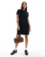フレッドペリー レディース トップス ワンピース Fred Perry tipped dress NAVY ネイビー
