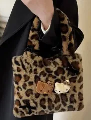 ハローキティ ヒョウ柄 ファー ショルダーバッグ トートバッグ 1+1+1 3個