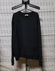 (Champion) チャンピオン 검정 起毛 スウェット Tシャツ XL (スリム)