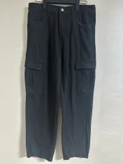 ブラック デニム カーゴ ズボン