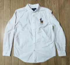 ポロ ビックポニー 白 シャツ