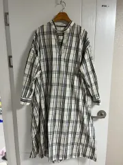 (日本ヴィンテージ) アメリカン ホリック CHECK シャツ Long ONE PIECE 綿100％ コットン