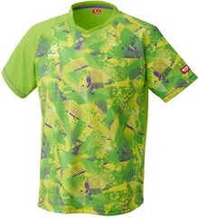 ニッタク Nittaku 卓球 ポッピングシャツ ユニセックス ジュニア 半袖シャツ トップス ユニフォーム ゲームシャツ JTTAA 公認 公式 試合 吸汗速乾 ストレッチ トレーニング  NW2227 41 ライトグリーン