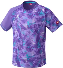 ニッタク Nittaku 卓球 ポッピングシャツ ユニセックス ジュニア 半袖シャツ トップス ユニフォーム ゲームシャツ JTTAA 公認 公式 試合 吸汗速乾 ストレッチ トレーニング  NW2227 50 パープル