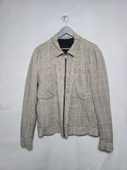 ザラ ベージュ ポケット CHECK ジップアップ ジャケット 男 105 0123