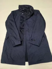 HAZZYS x JJ ONE ネイビーヘリンボーン 内側キルティング裏地 ダウンサファリ 105 ポール 1276