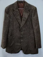 ヴィンテージ オールドマネー Classic ウール100 ブラウン ブレーザー ジャケット
