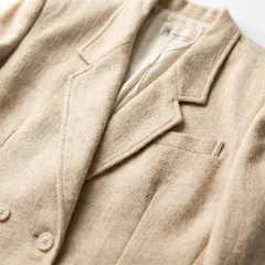 [G-9] メンズ ロング丈 テーラードコート ベージュ