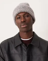 エイソス メンズ アクセサリー 帽子 ASOS DESIGN boucle beanie Gray グレー