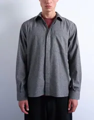 トップマン メンズ トップス シャツ リラックスフィット Topman relaxed fit textured shirt in salt pepper Salt Pepperのサムネイル