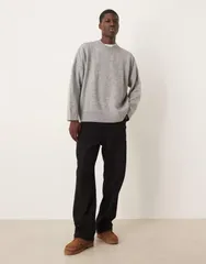 エイソス メンズ アウター ニット・セーター クルーネック セーター ニット ASOS DESIGN super oversized boxy fit knit crew neck sweater iのサムネイル