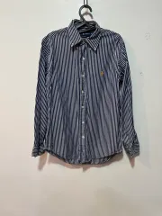 ポロ ラルフローレン ストライプ ネイビー シャツ M