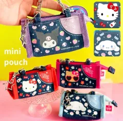 (予約) サンリオ デニム ミニポーチ マスコット ぬいぐるみ キーホルダー