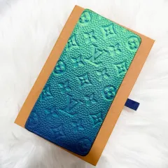 正規品 Louis Vuitton ルイヴィトン モノグラム モノグラム・キャンバス トゥー・ルー・ブルグリーン ブルッツァウォレット 長財布 限定モデル