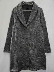 L'ESPOIR ヴィンテージ 森ガール メランジ グレー ショールカラー コート F
