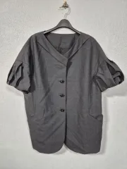 パフスリーブ レーヨン混 半袖ジャケット Free!