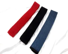 日本製 ニットタイ 3種セット A+級 メンズ ネックタイ