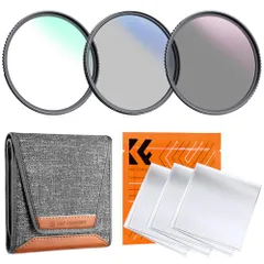 新品 K&F CONCEPT 46mm レンズフィルターセット ND4フィルター＋PL偏光フィルター+UV保護フィルター+3枚クリーニングクロス＋フィルターケース 光学ガラス 18層ナノコーティング (K シリーズ)のサムネイル