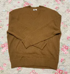 UNIQLO U Vネック ニット セーター キャメル M