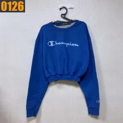 Champion クロップド ラウンド スウェット Tシャツ